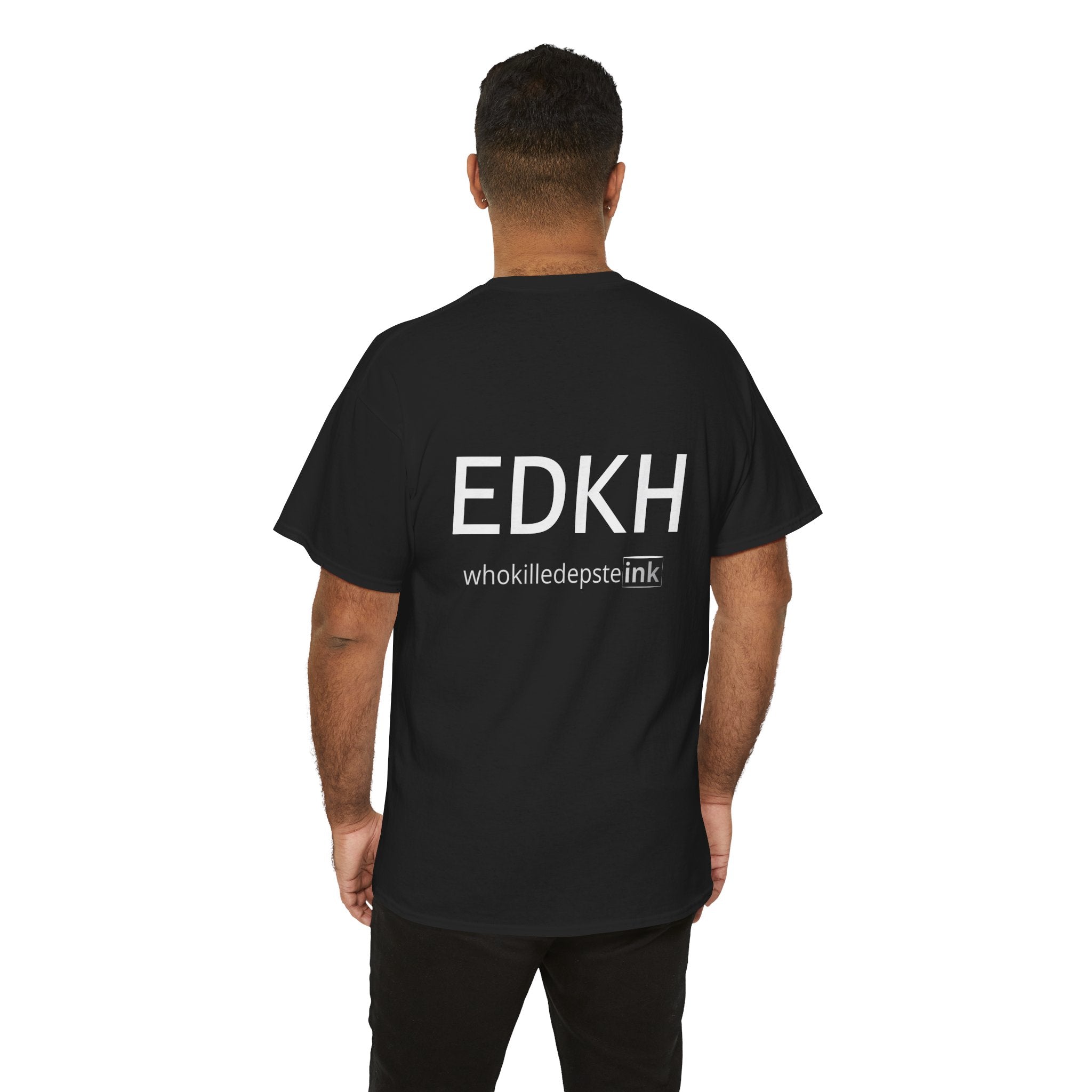 Short sleeve shirt Heavy Cotton "EDKH" Black (empty front)