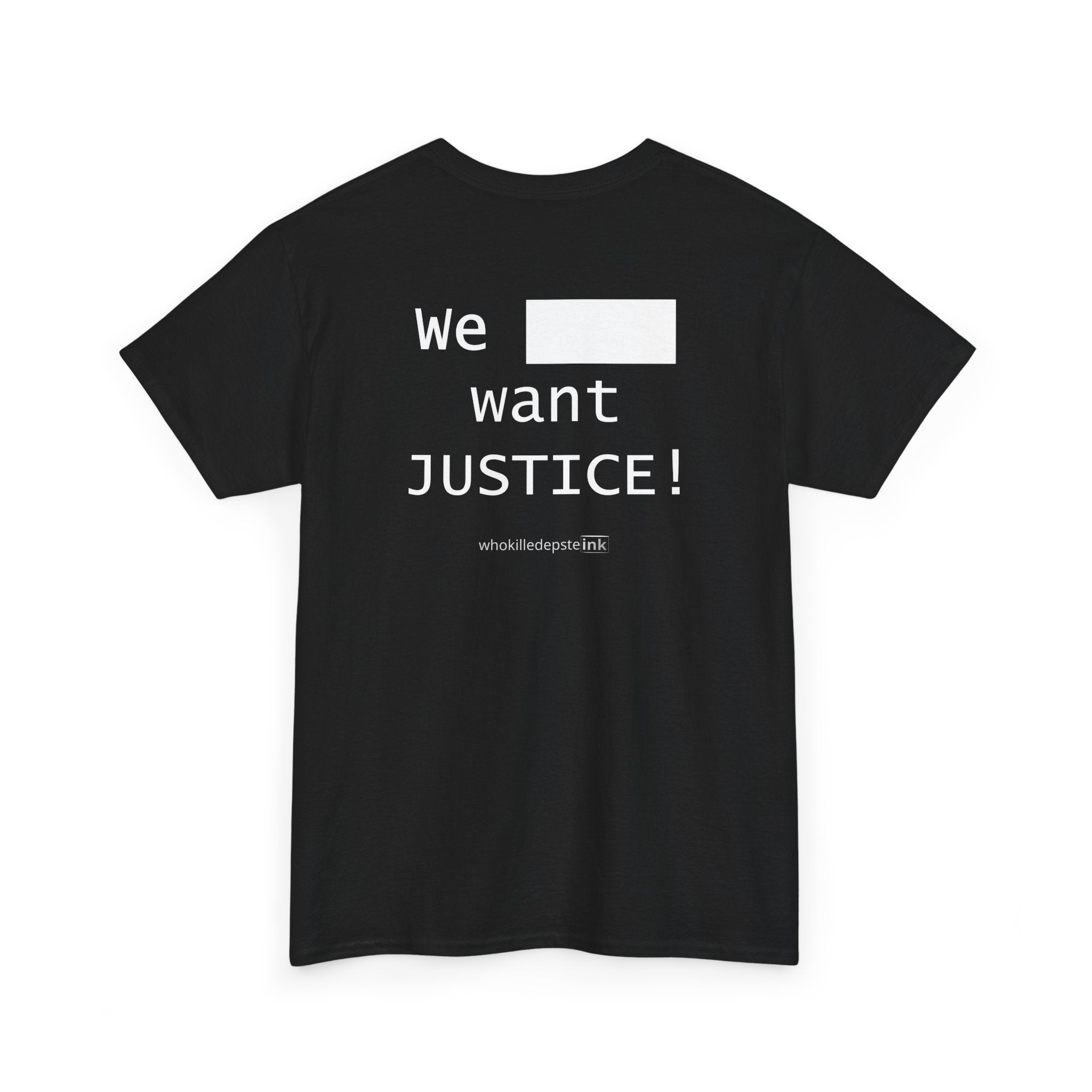 Short sleeve shirt Heavy Cotton "Justice" Black