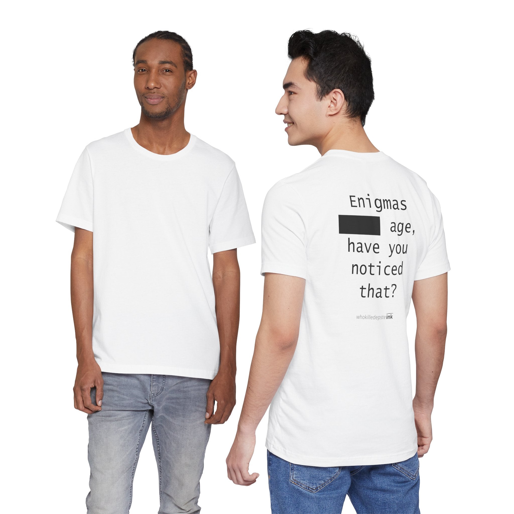 Short sleeve shirt Bella+Canvas "Enigmas"  (empty front)