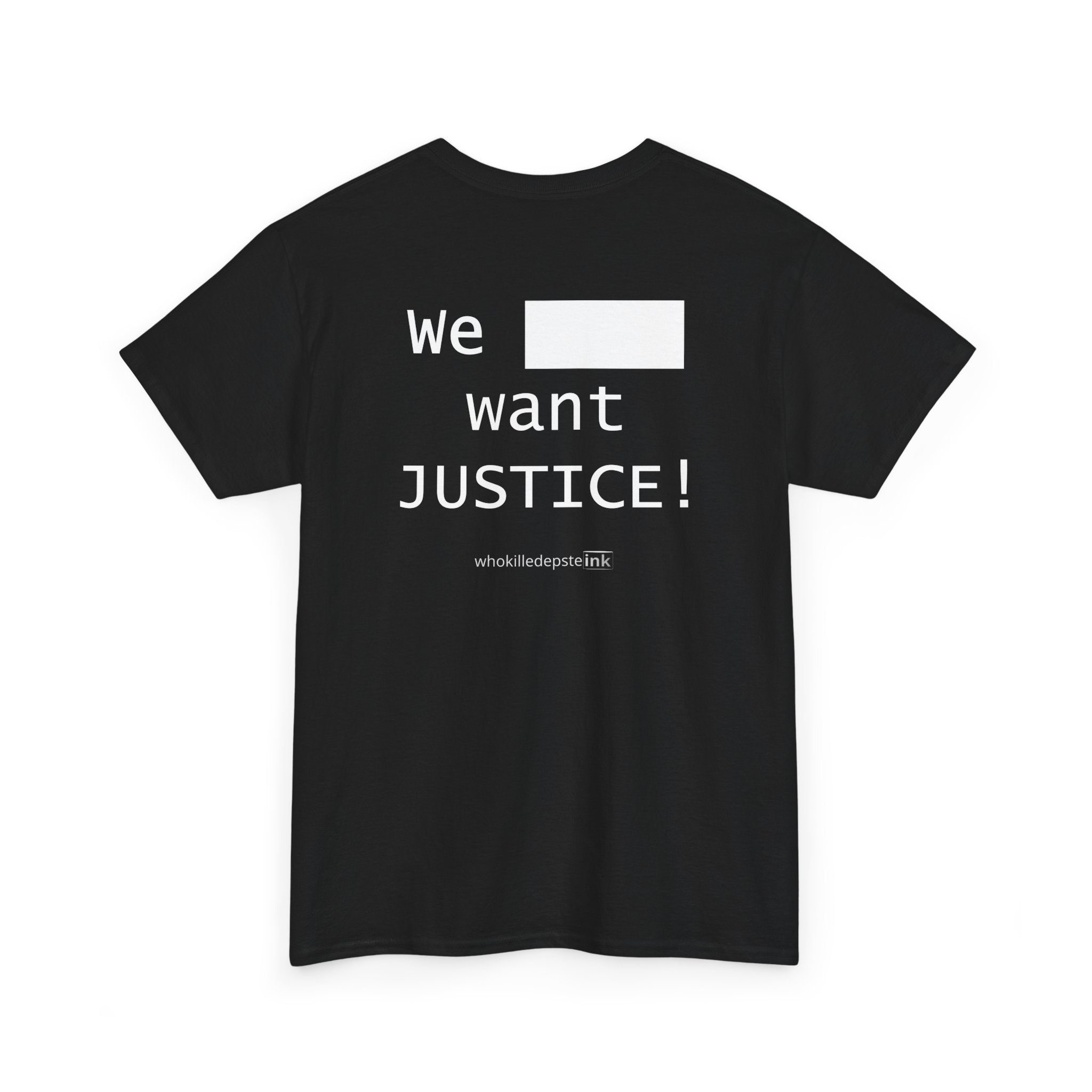 Short sleeve shirt Heavy Cotton "Justice" Black