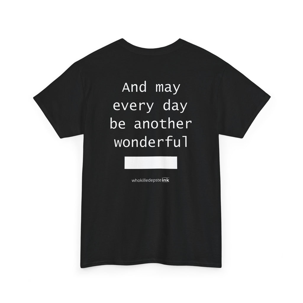 Short sleeve shirt Heavy Cotton "Secret" Black (empty front)