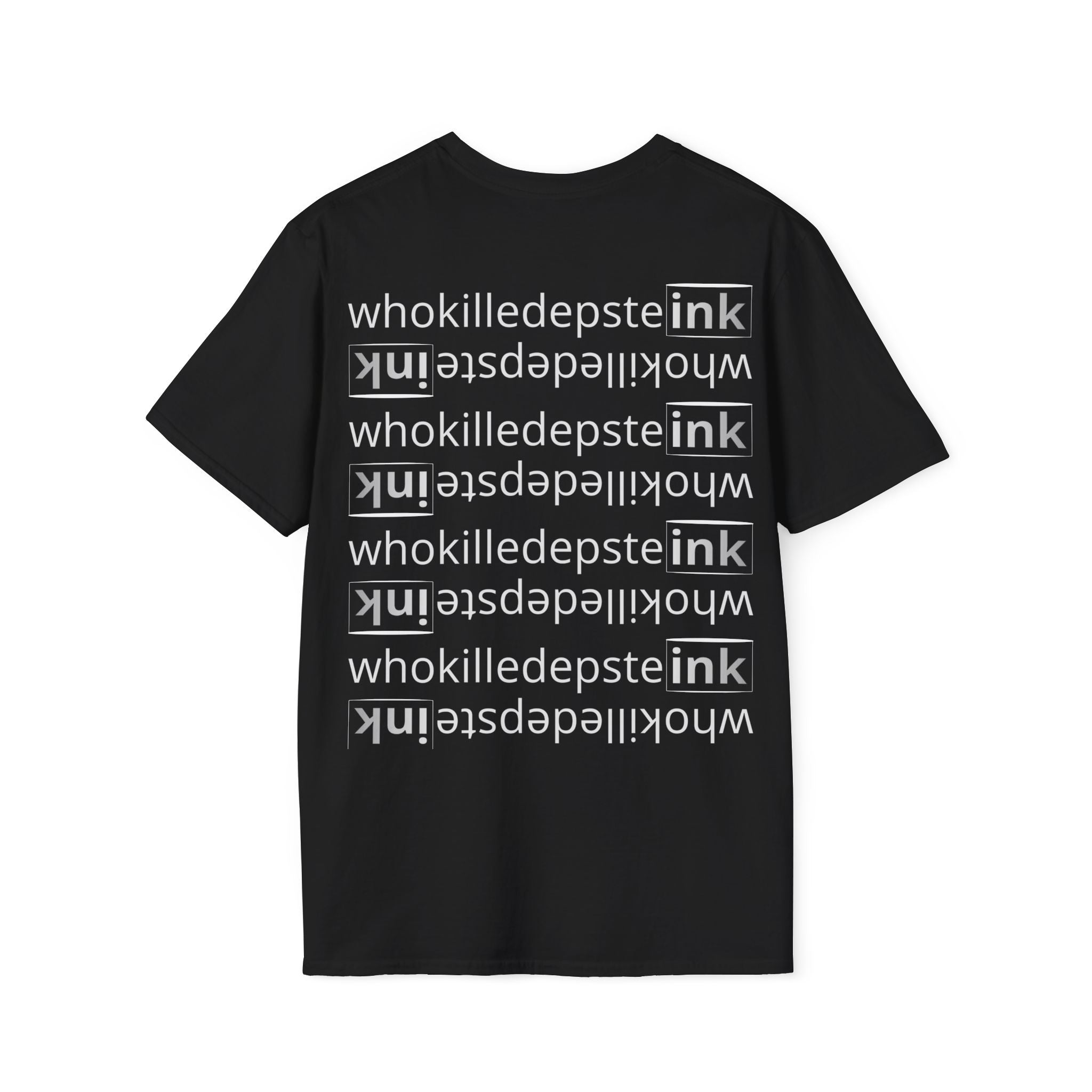 Short sleeve shirt "Who mirror" Black (empty front) 