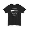 Short sleeve shirt Heavy Cotton "Enigmas" Black (empty front)