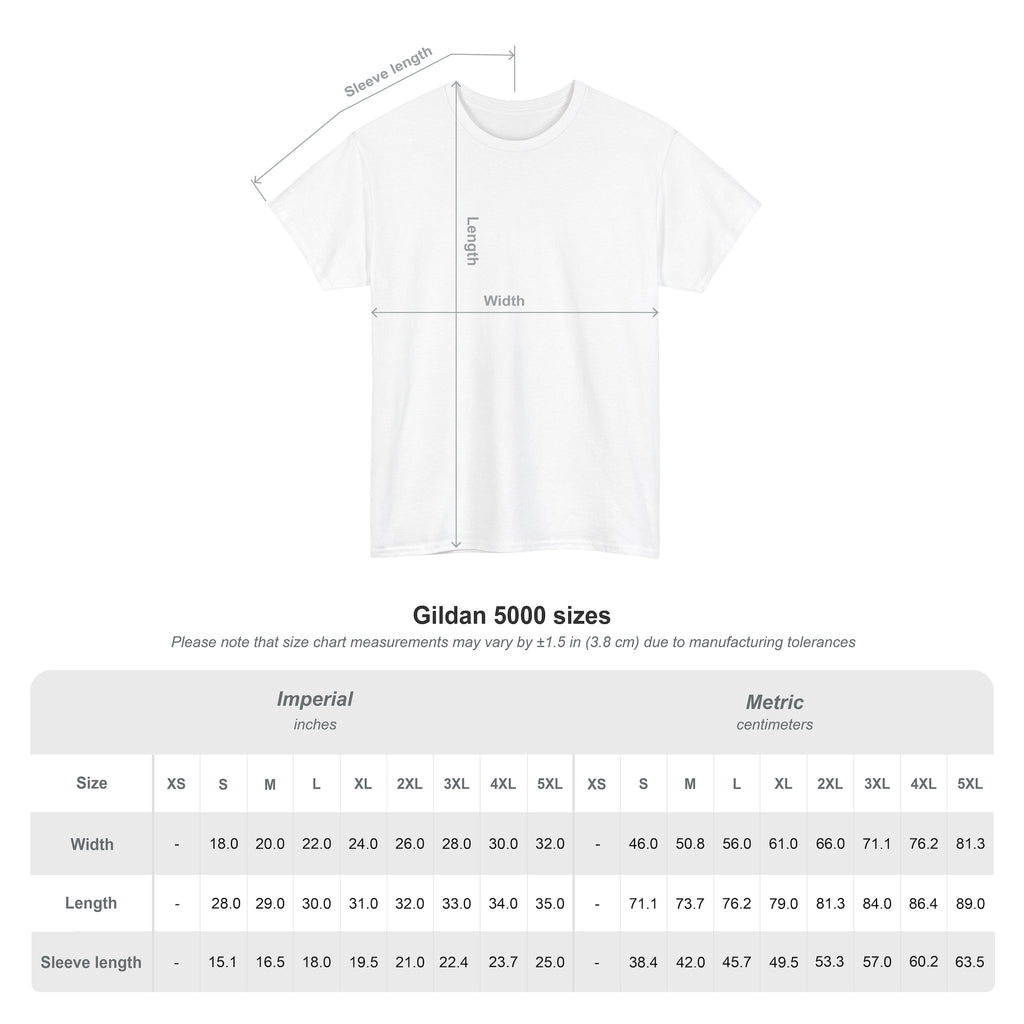 
Short sleeve shirt Gildan 5000 Heavy Cotton "Enigmas" Black (empty front)