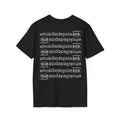 Short sleeve shirt "Who mirror" Black (empty front) 