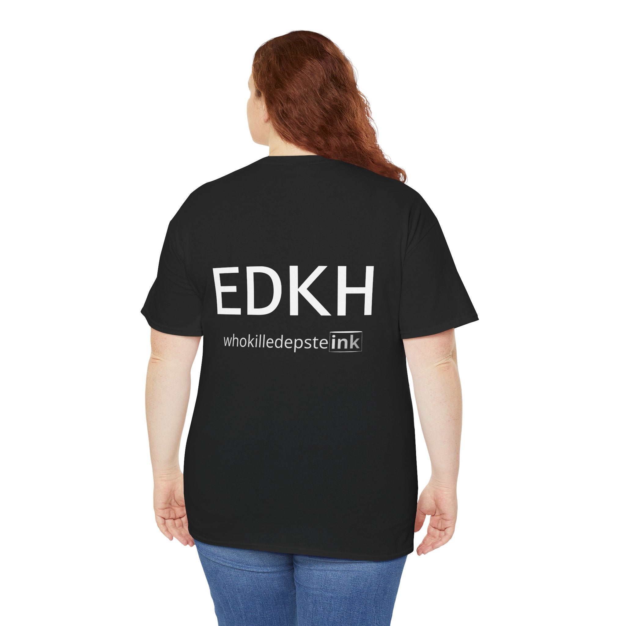 Short sleeve shirt Heavy Cotton "EDKH" Black (empty front)