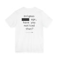 Short sleeve shirt "Enigmas" (empty front)
