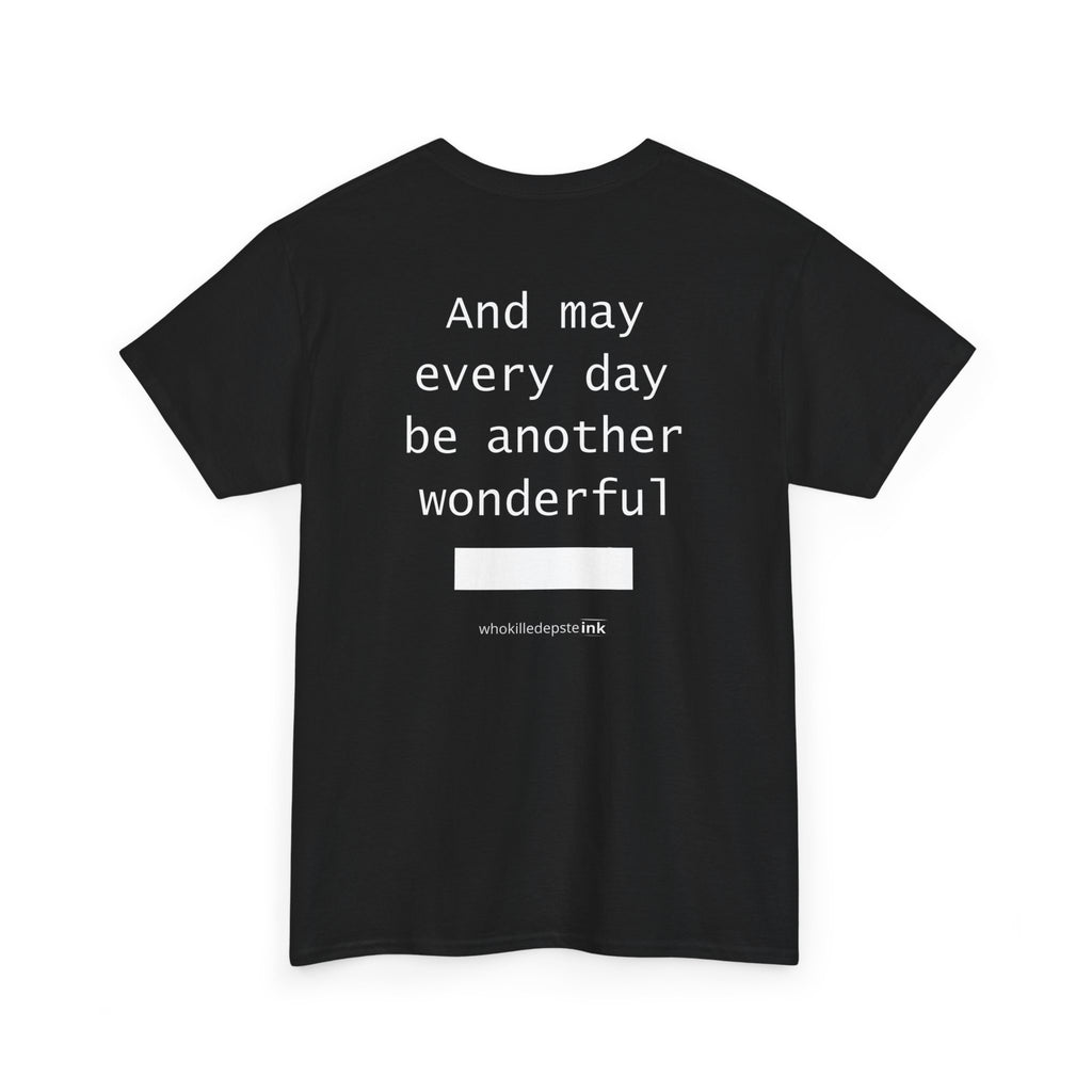 Short sleeve shirt Heavy Cotton "Secret" Black (empty front)