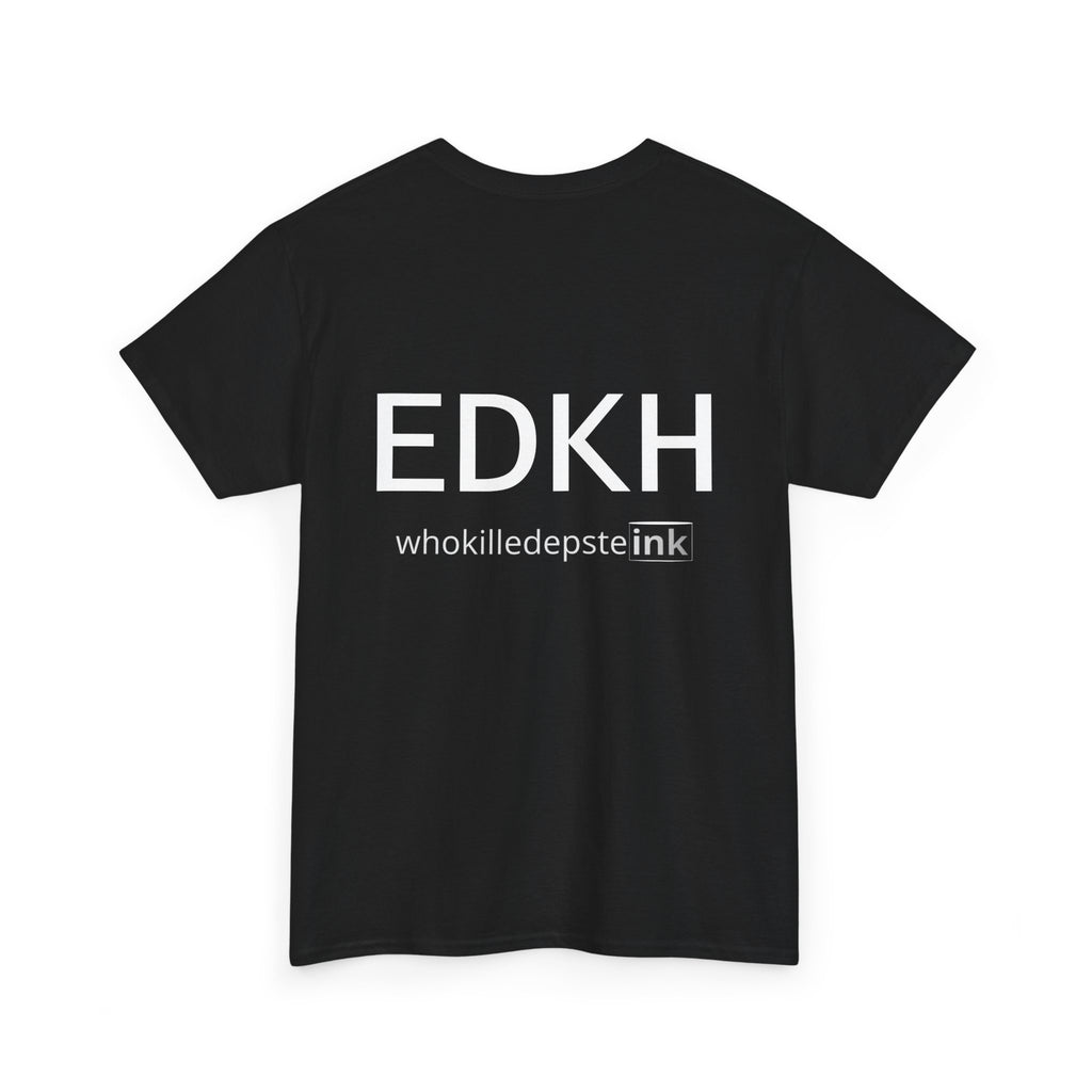 Short sleeve shirt Heavy Cotton "EDKH" Black (empty front)
