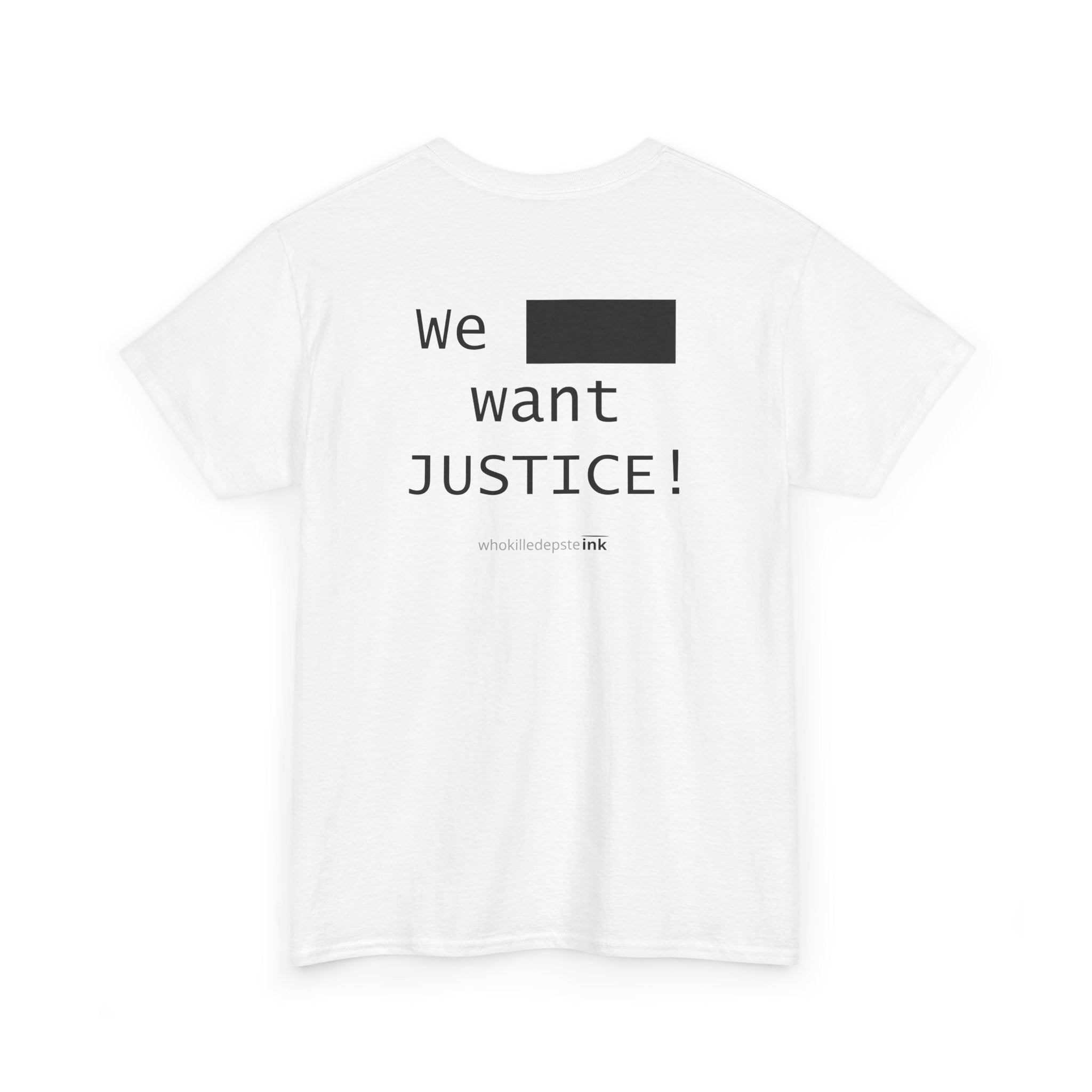 Short sleeve shirt Gildan 5000 Heavy Cotton "Justice" (empty front)
