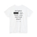 Short sleeve shirt Heavy Cotton "Enigmas" (empty front)