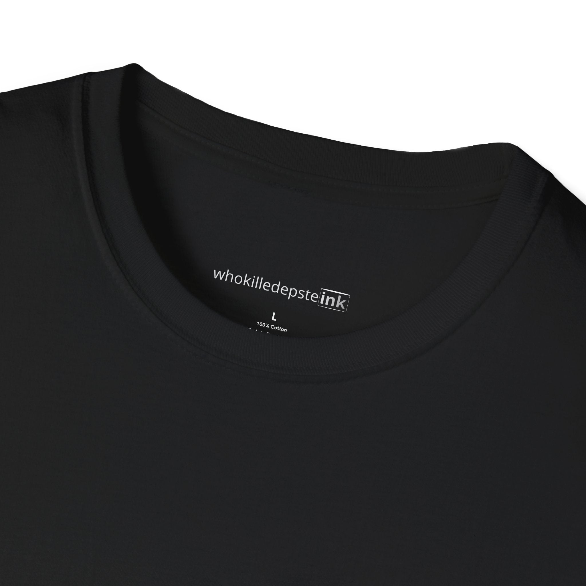 Short sleeve shirt Gildan "Who mirror" Black (empty front) 