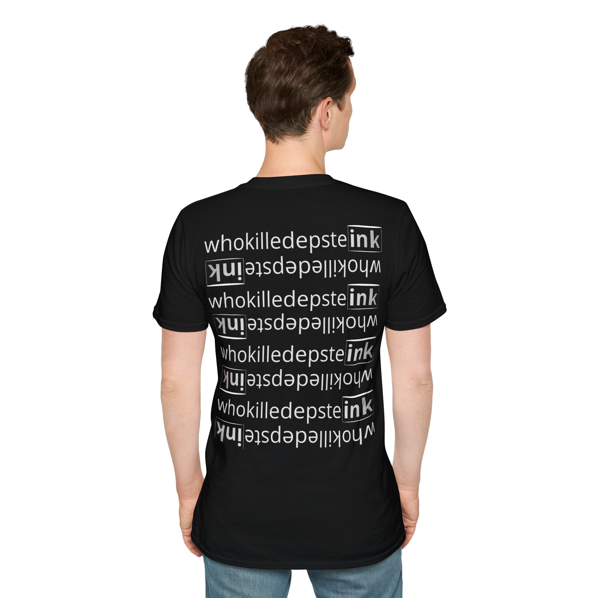 Short sleeve shirt "Who mirror" Black (empty front) 