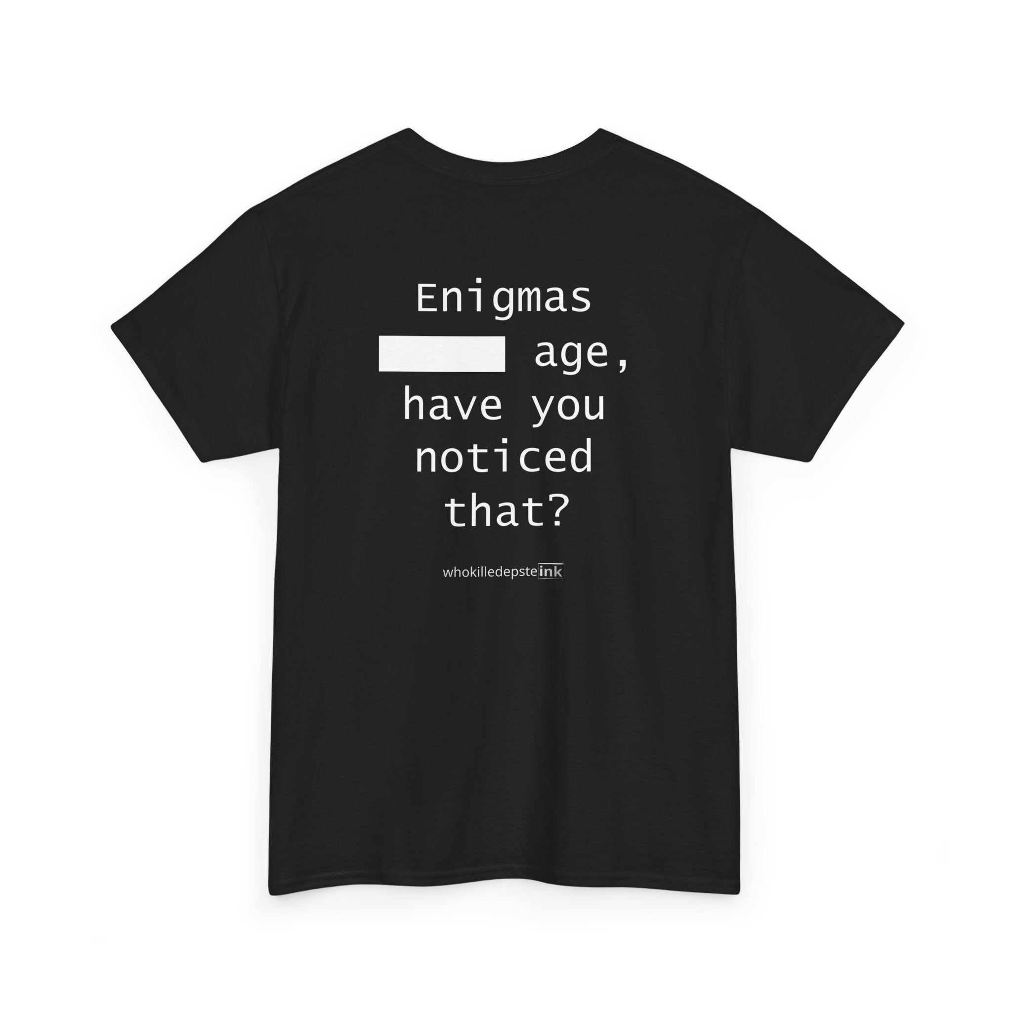 
Short sleeve shirt Gildan 5000 Heavy Cotton "Enigmas" Black (empty front)